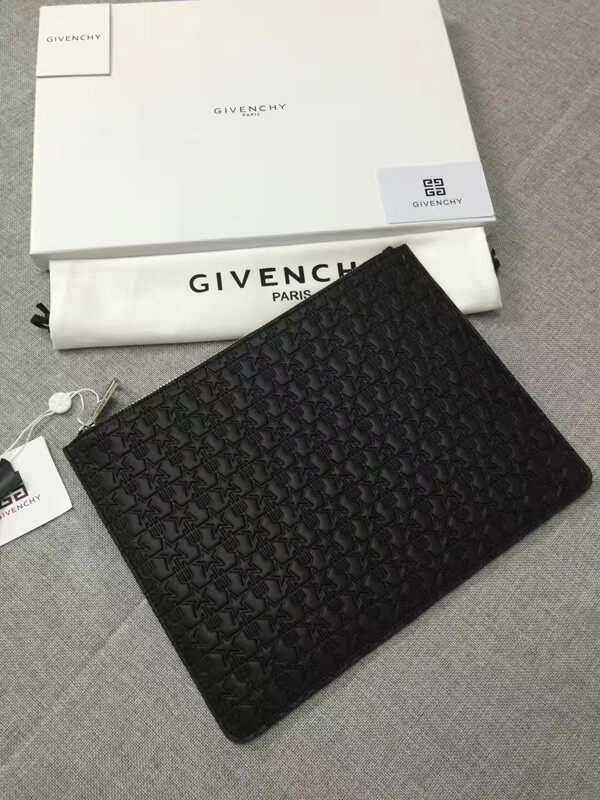 GIVENCHY ジバンシィスーパーコピー 17/18AW スターエンボスクラッチ_Black BK06072020 001